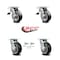 Service Caster 5 Inch Rubber on Aluminum Caster Set with Roller Bearings 2 Brake 2 Swivel Lock SCC-TTL30S520-RAR-2-BSL-2 - alternate 5
